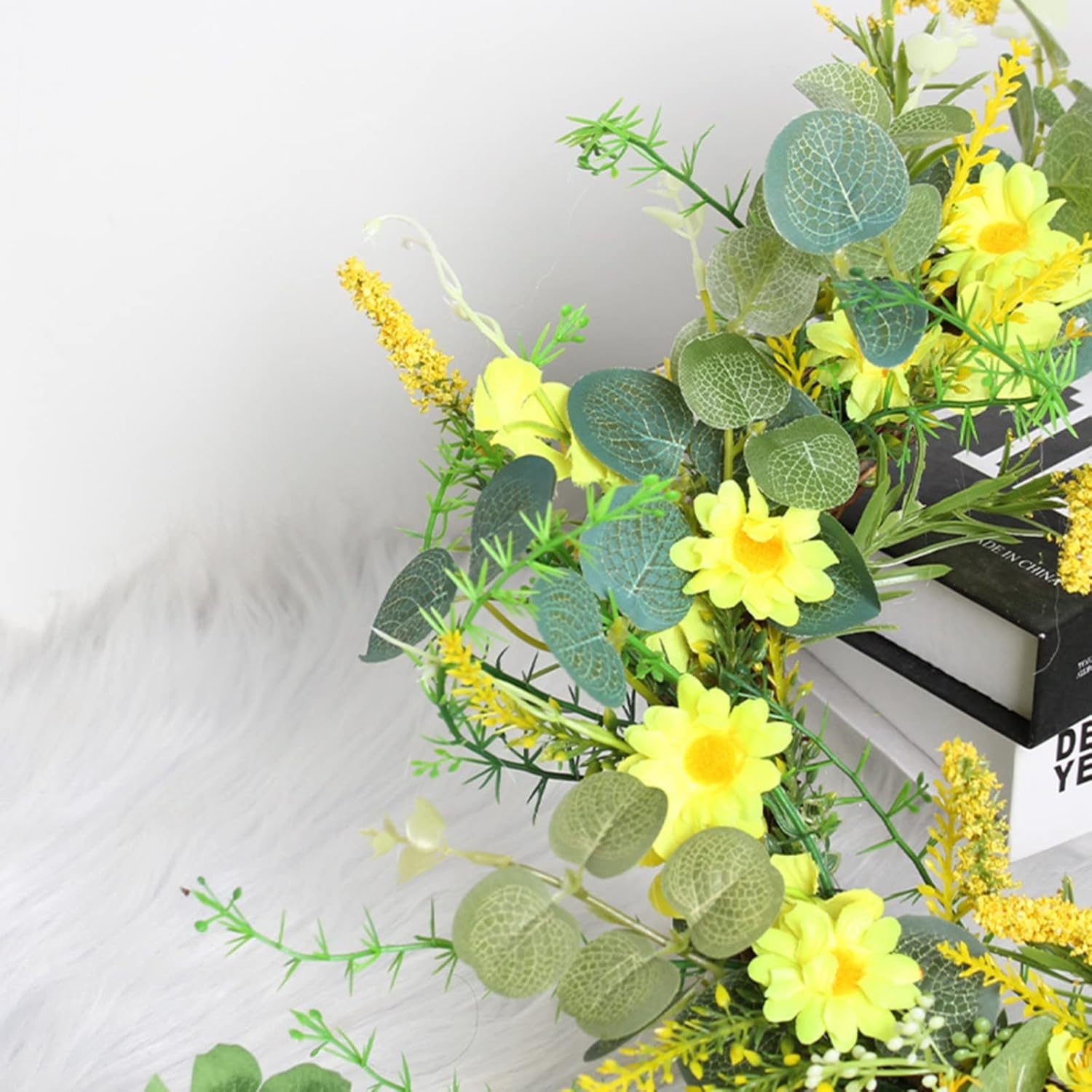 Yellow Daisy Door Hanger Spring Wreath for Front Door