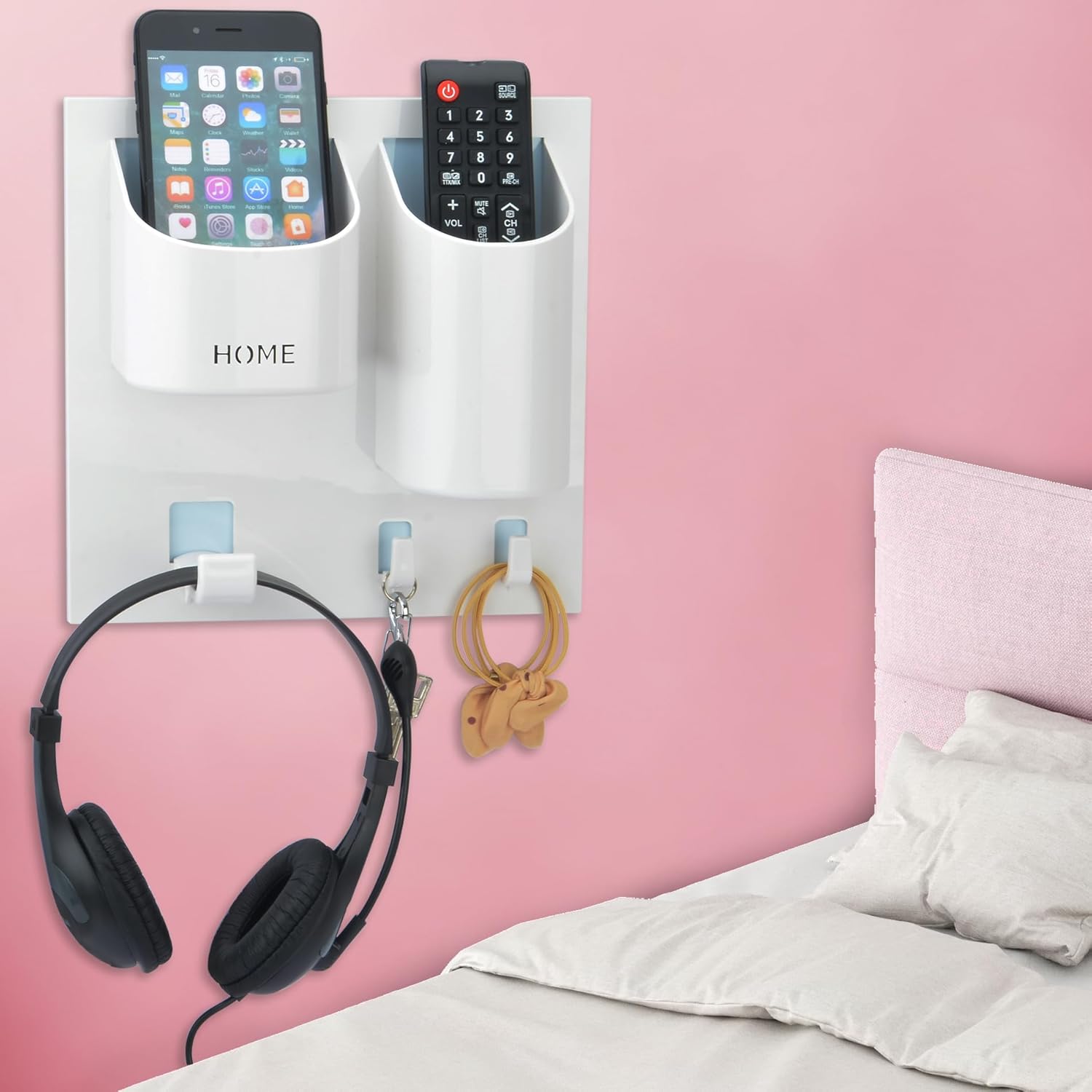 MATIMASU Floating Wall Shelf Organizer for Phone and Reading Glasses