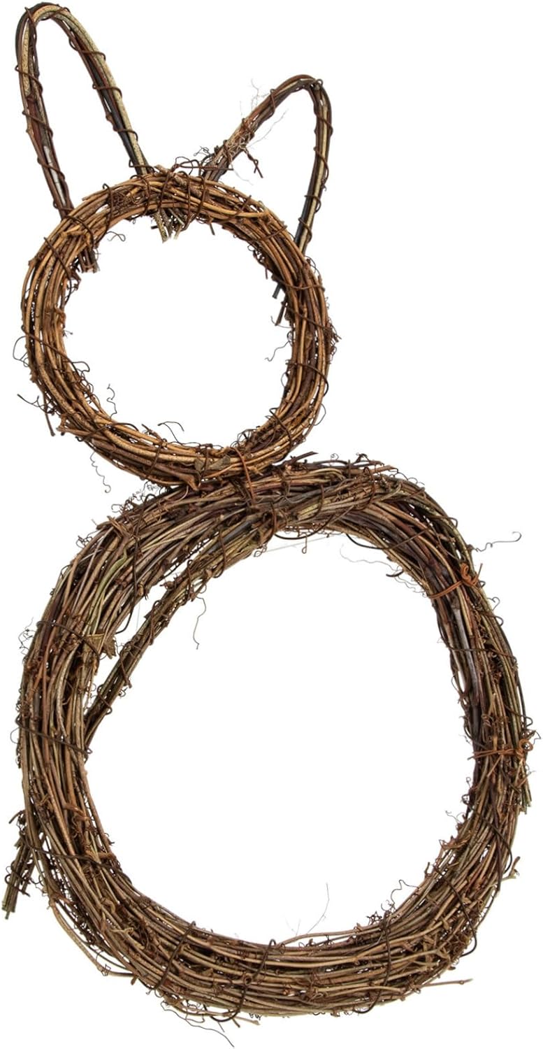 VALICLUD Cat Shape Rattan Wreath Halloween Door Decor Accent