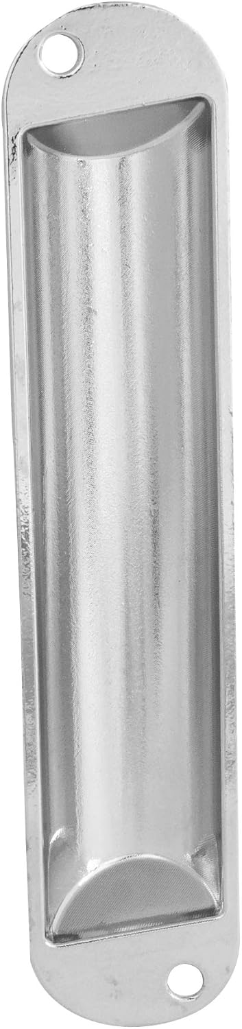 Enamel Door Mezuzah Scroll Case Blue with Silver