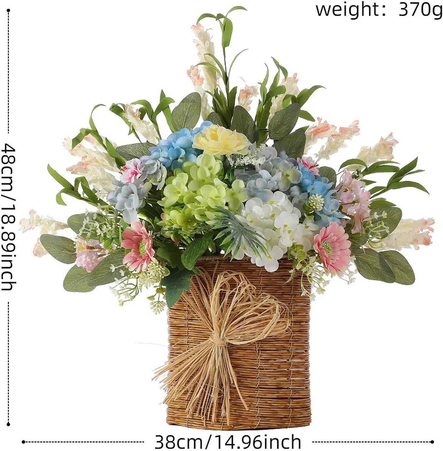 Misppro Door Wreath Artificial Flowers Decor