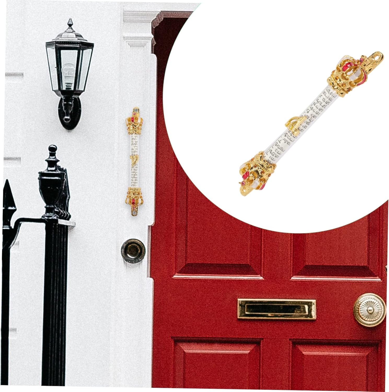 Metal Mezuzah Door Ornament for Home Blessing