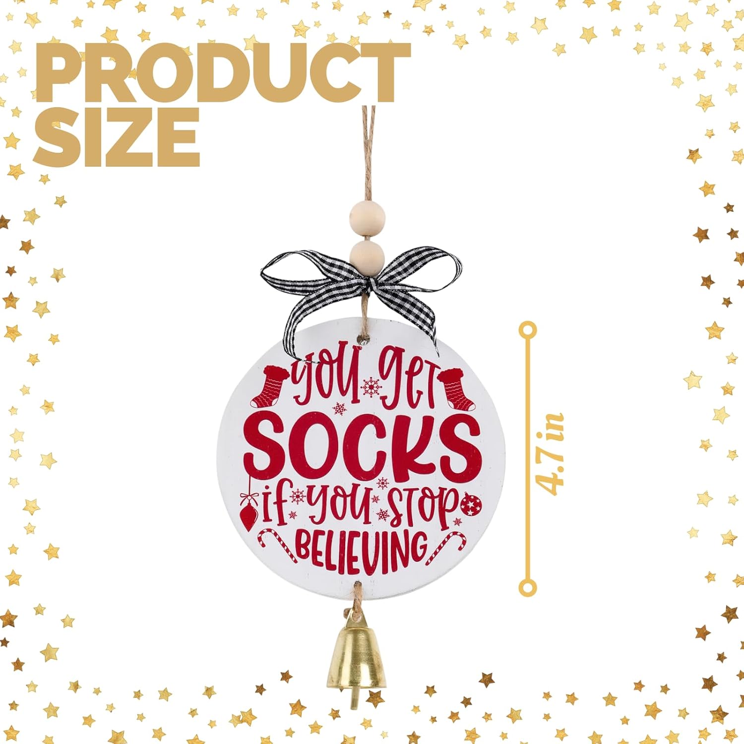 Funny White Elephant Gift Wooden Christmas Ornament