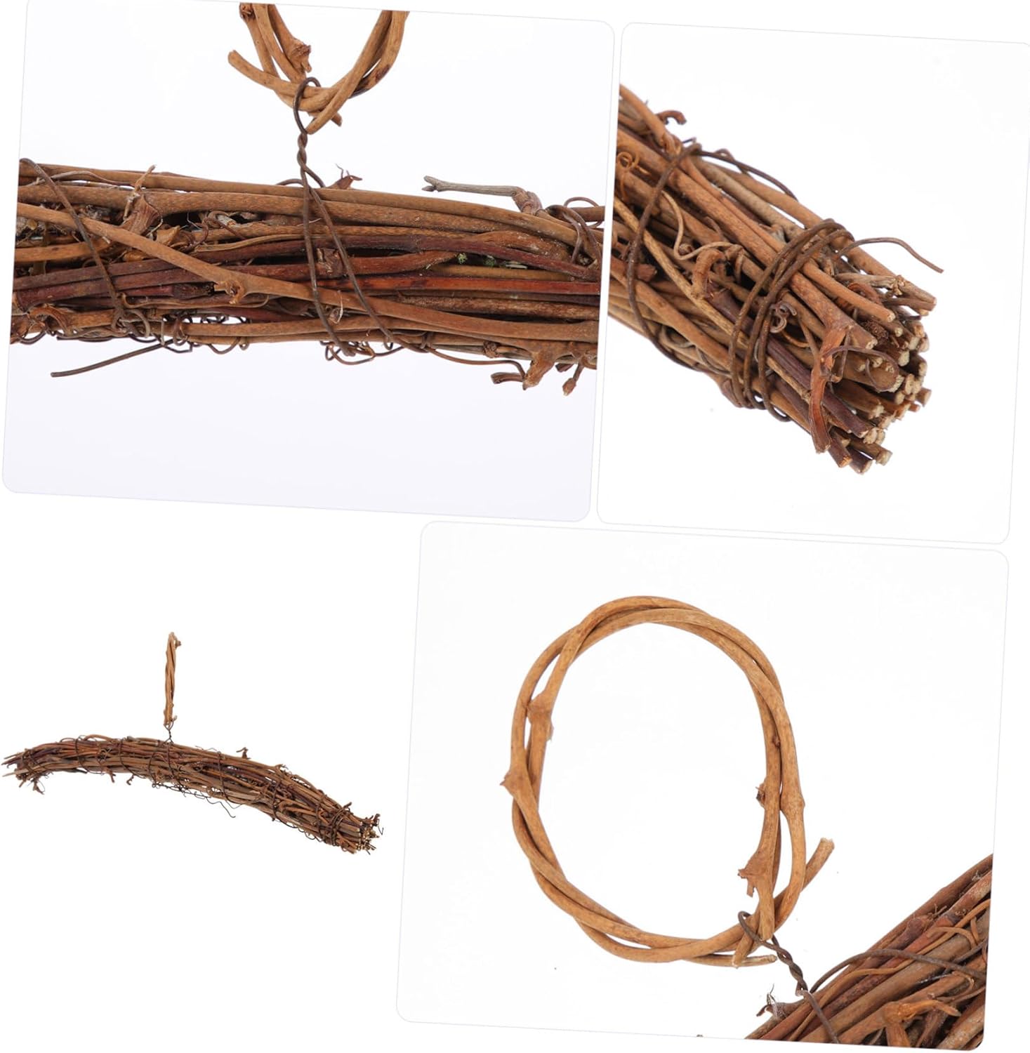 Luxshiny DIY Rattan Wreath Hanging Ring