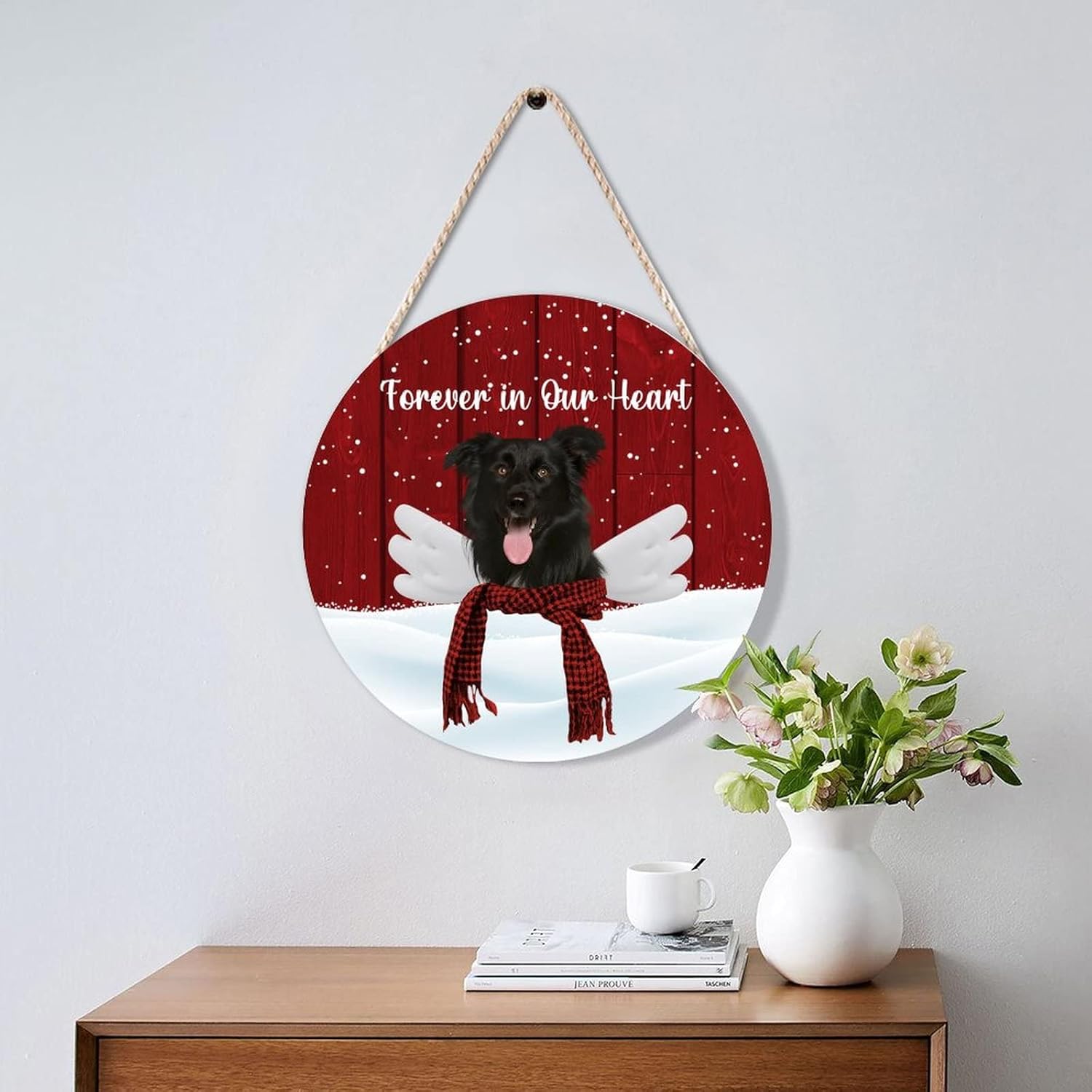 Farmhouse Front Door Hanger Pet Loss Gift Wood Sign