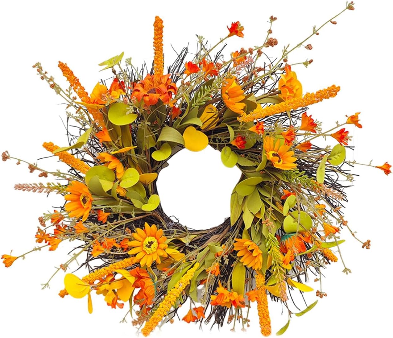 Generic Fall Harvest Wreath Door Hanger for Seasonal Home Decor 1