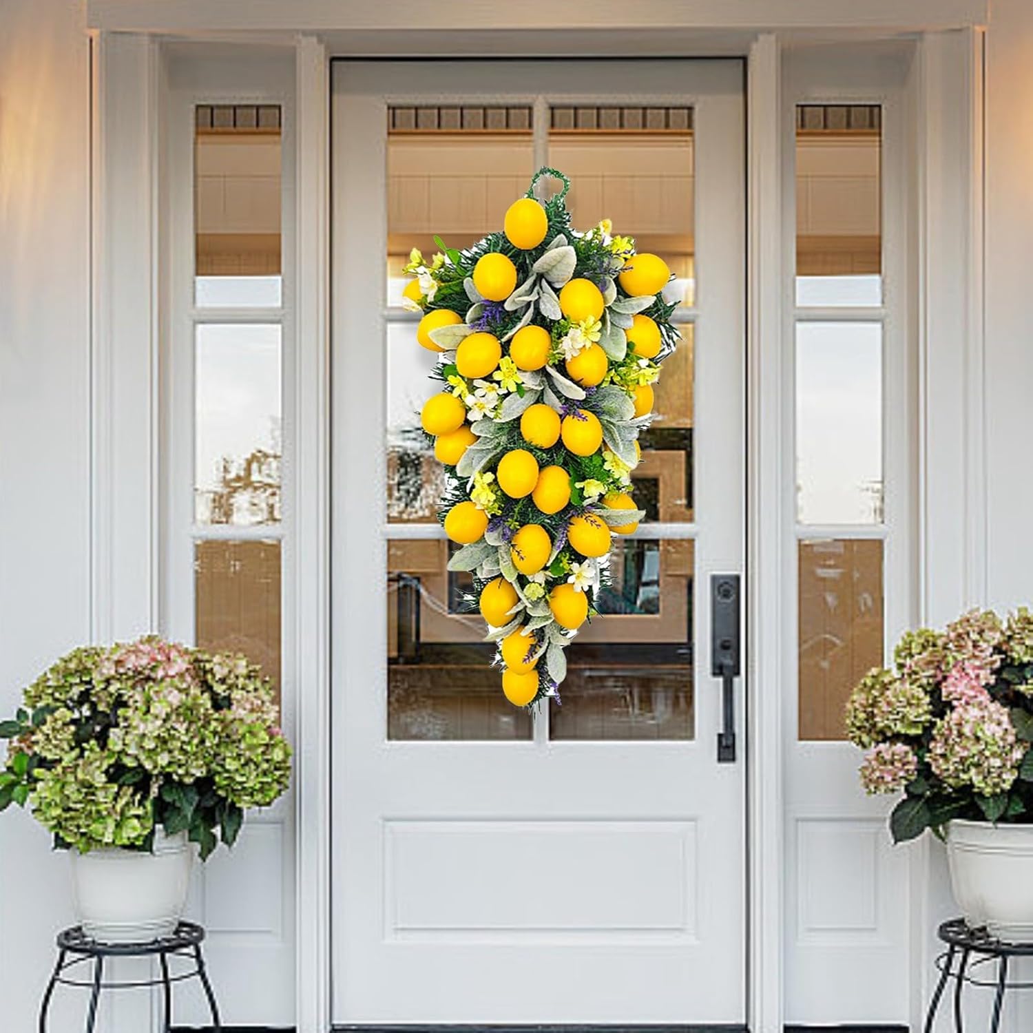 Vibrant Spring Garland Wreath for Front Door