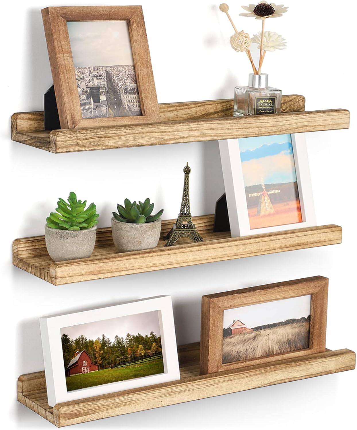 Floating Shelves for Wall 169 Inch Rustic Wood Ledge Set of 3