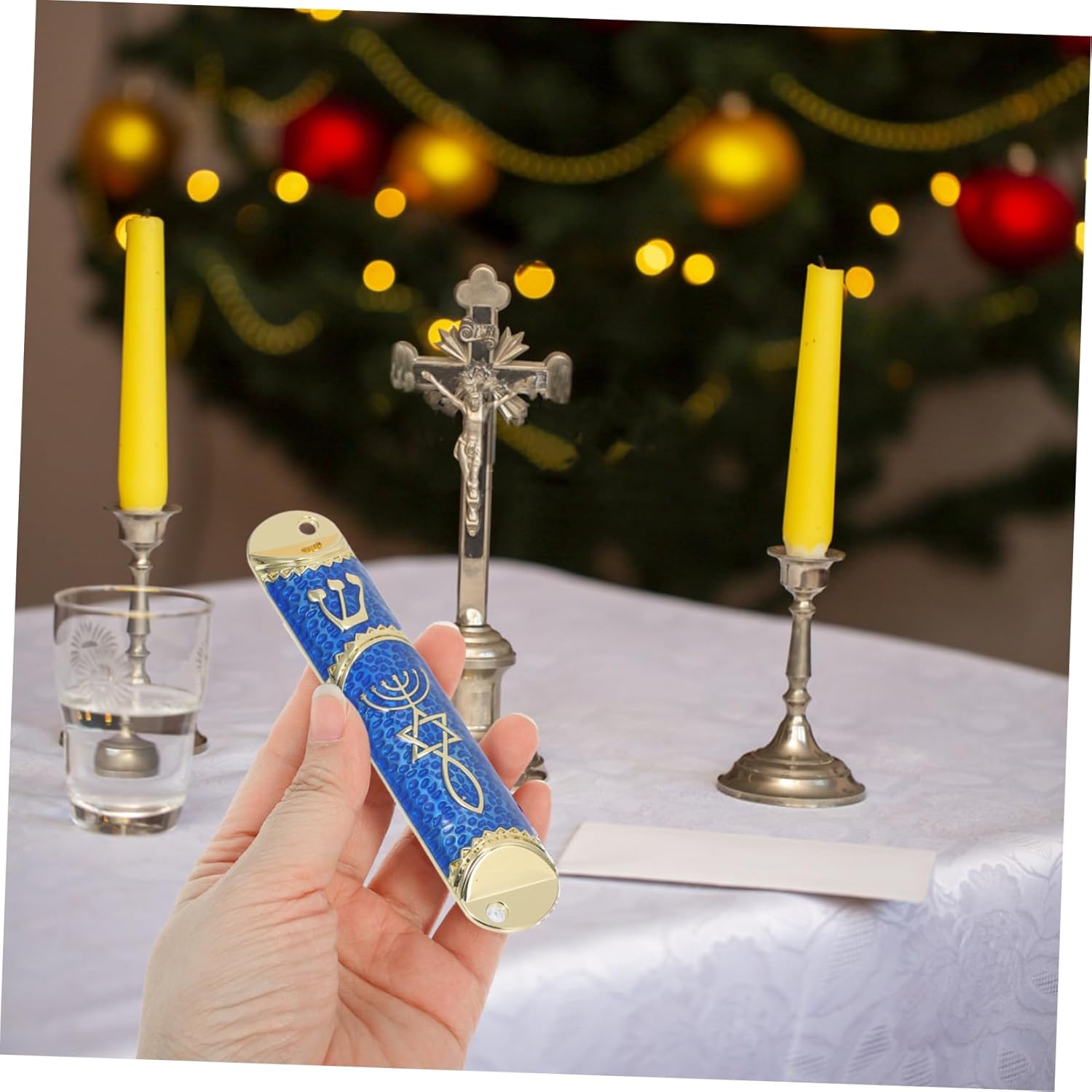 Classic Metal Mezuzah Door Decor