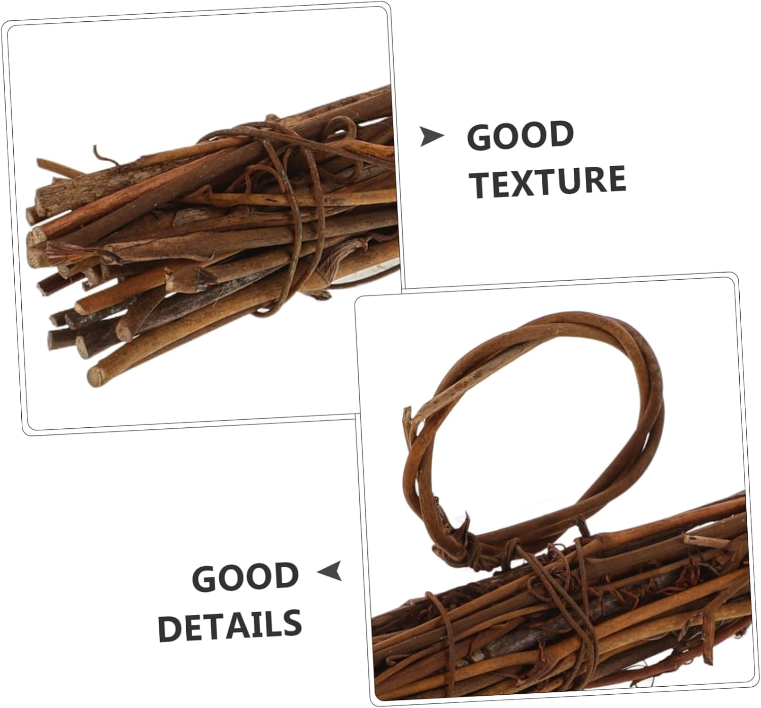 Sosoport Rattan Wreath Frame for Home Decor