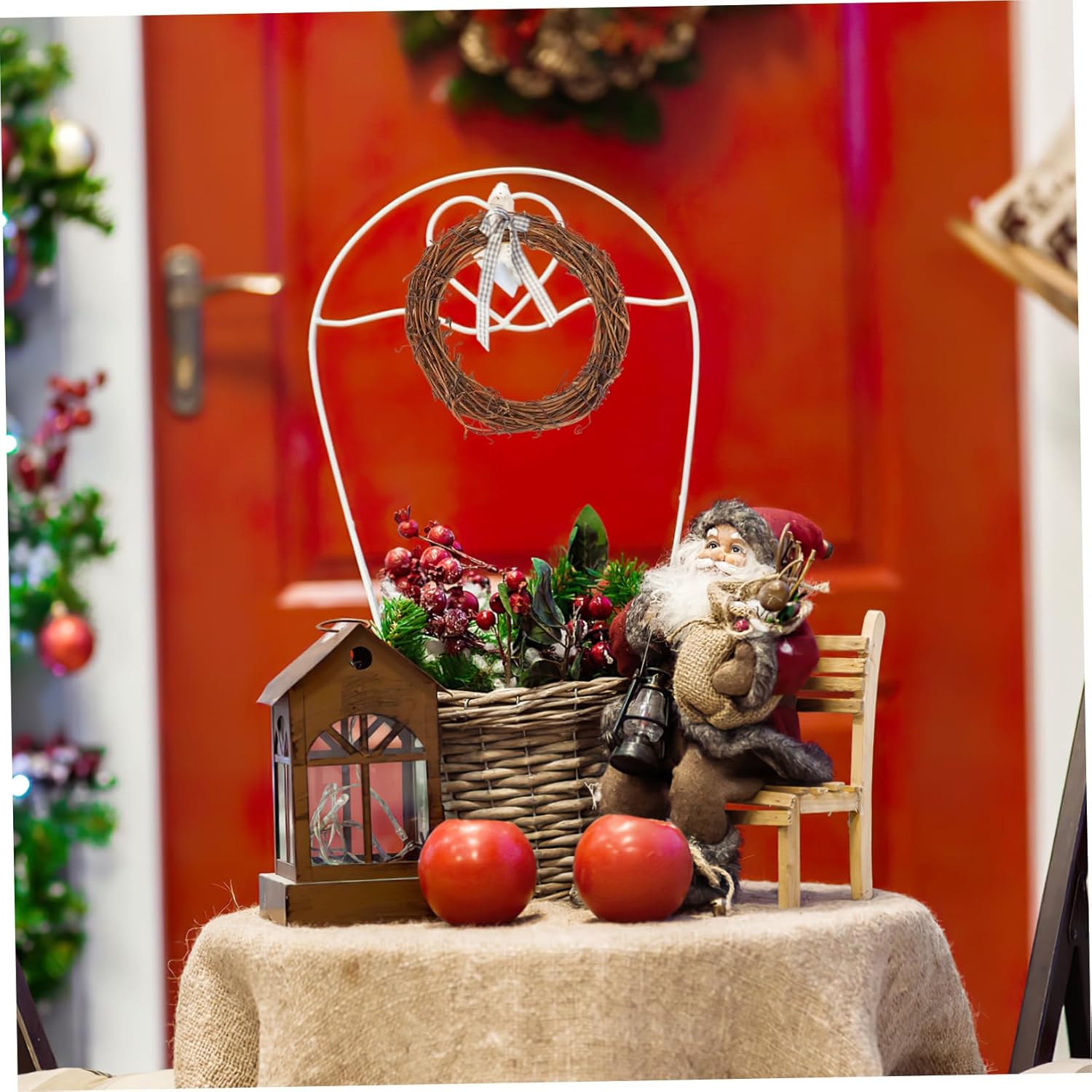 15 inch Rattan Wreath Set 10 pcs Dried Vine Door Hanger Home Decor