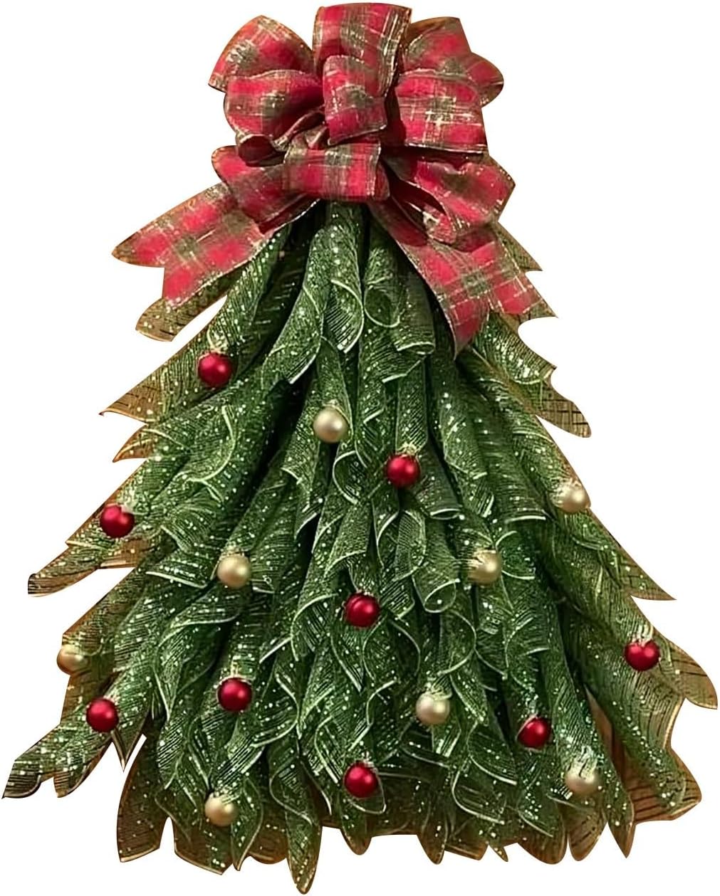 Handmade Christmas Tree Wreath for Front Door Decor