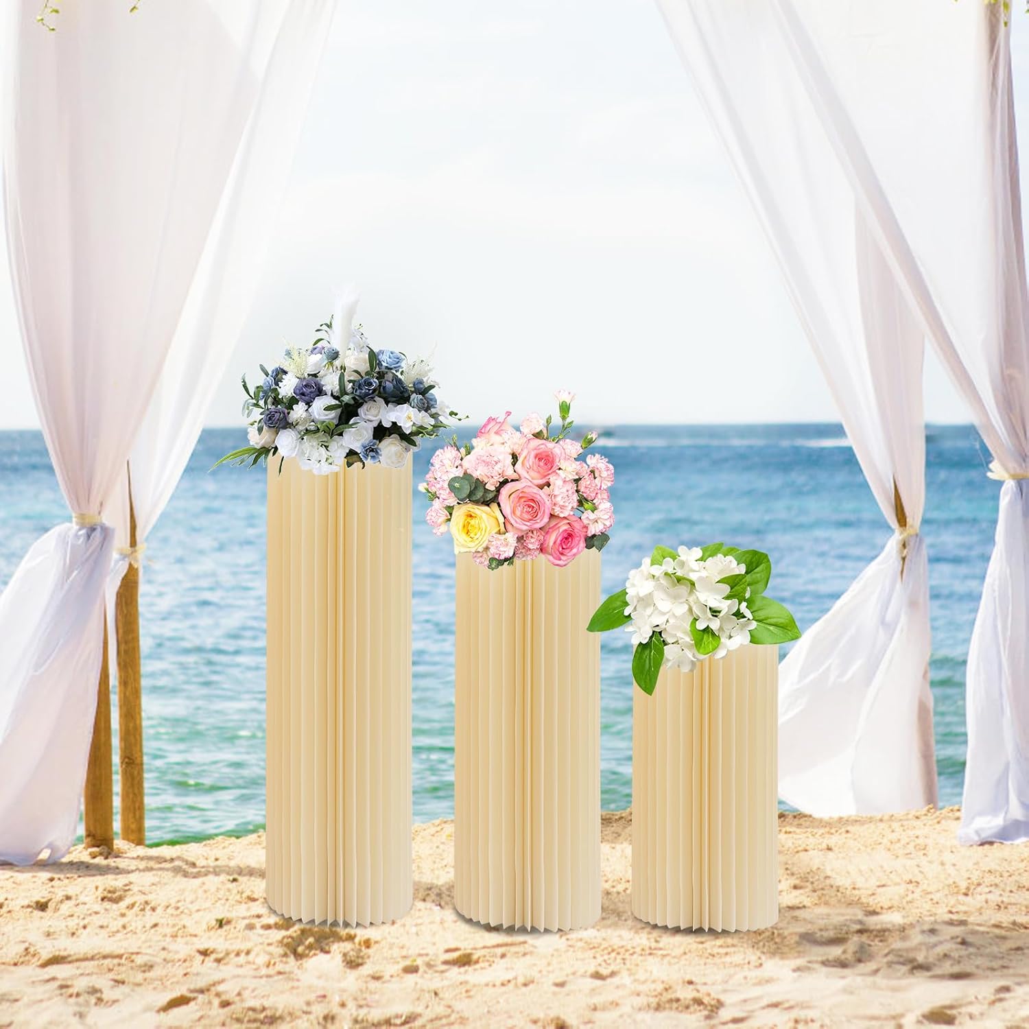 Foldable Cardboard Flower Stand for Wedding and Party Decor