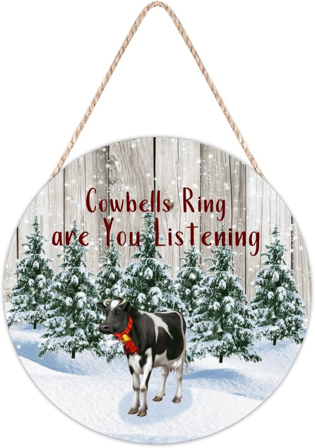 Farmhouse Door Hanger with Cowbell Design