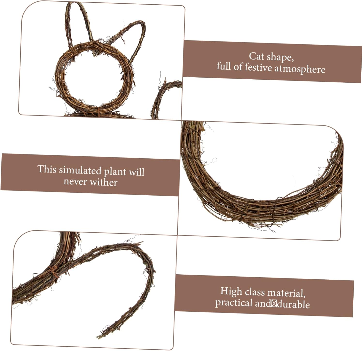 ABOOFAN Cat Wreath DIY Hanging Garland for Home Decor