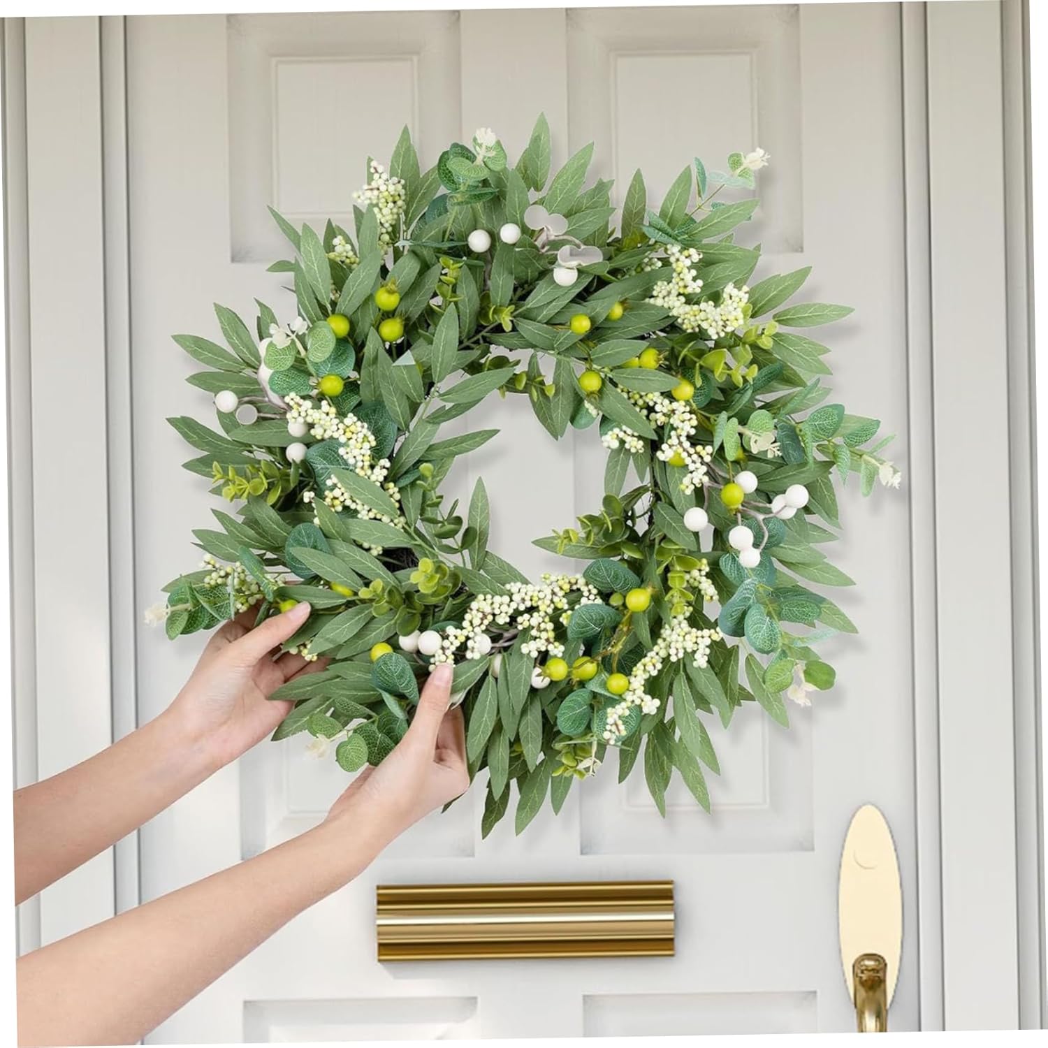 Spring Wreath for Front Door 197 Inch Decor