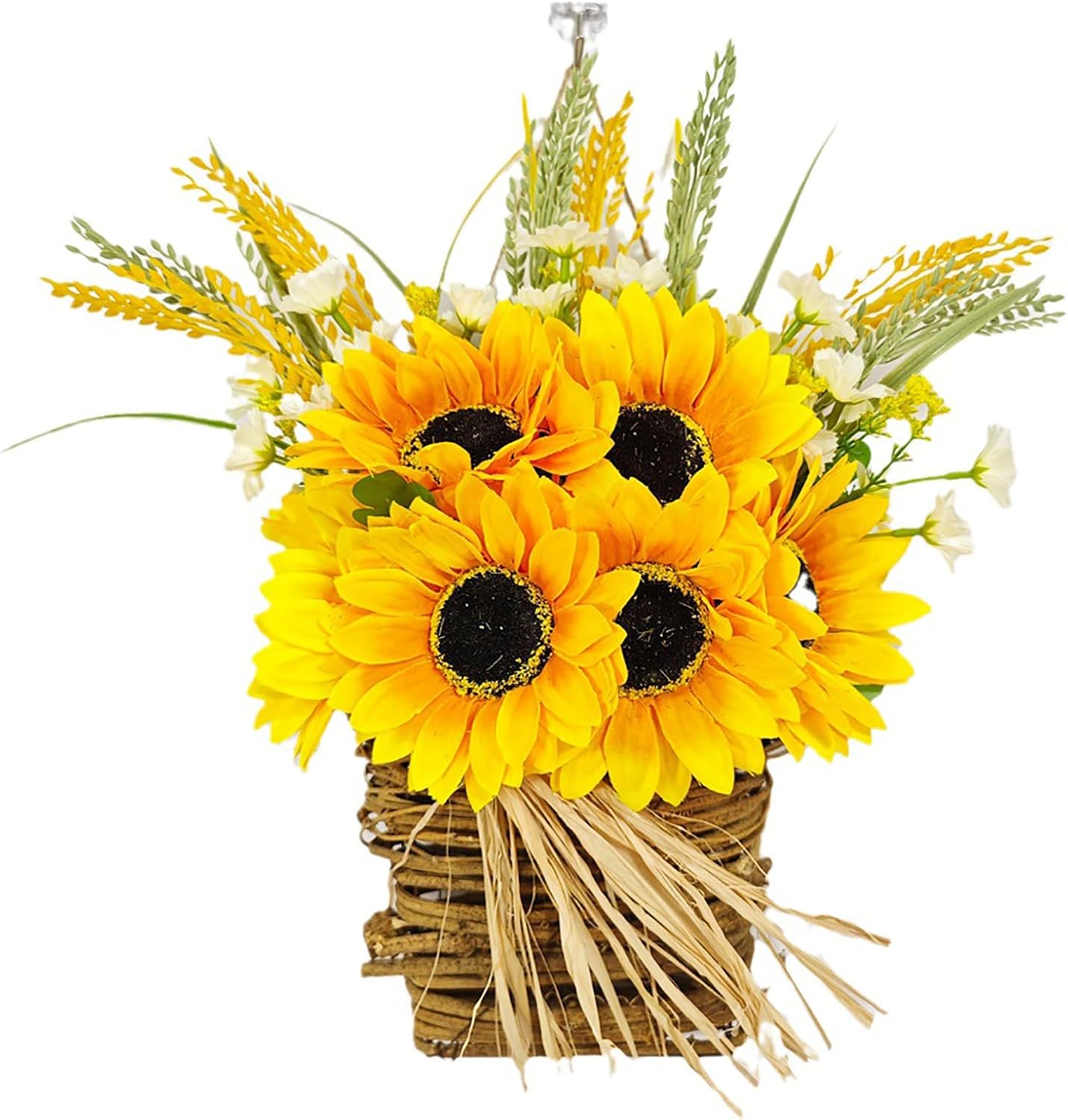 Ochine Sunflower Wreath Door Hanger Basket