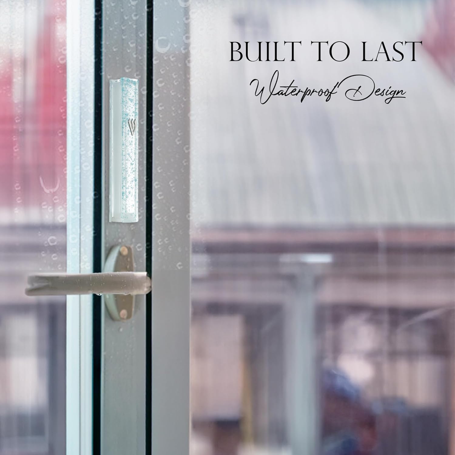 Modern Glass Mezuzah Case with Non-Kosher Scroll