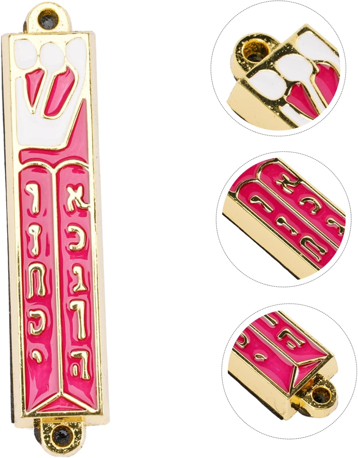 Retro Metal Mezuzah Plaque for Home Entrance Decor