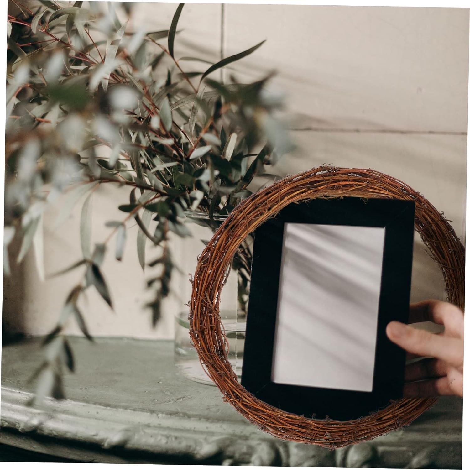 Healifty 2pcs Rattan Wreath for Home Party Decor