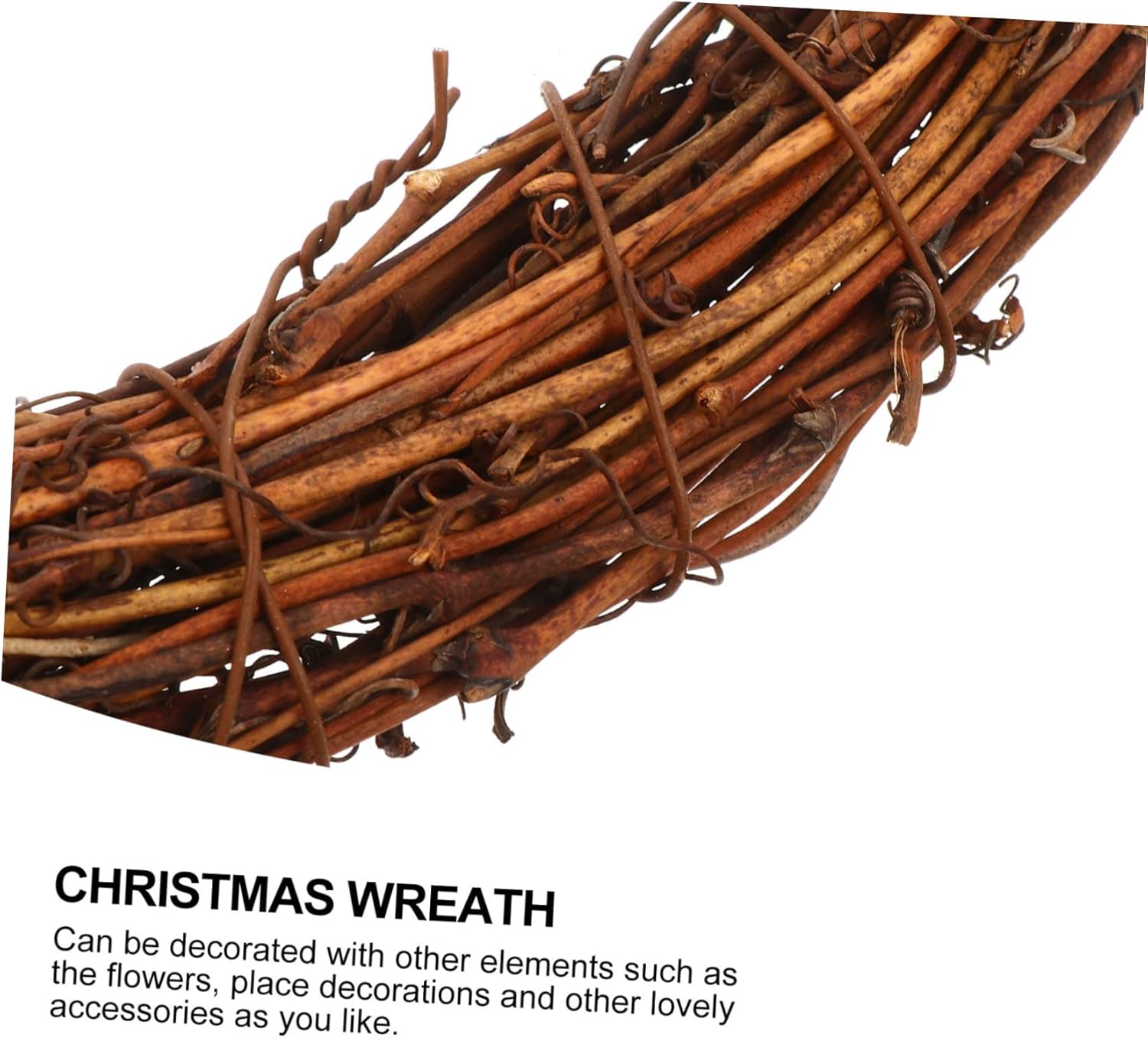 Healifty 2pcs Rattan Wreath for Home Party Decor