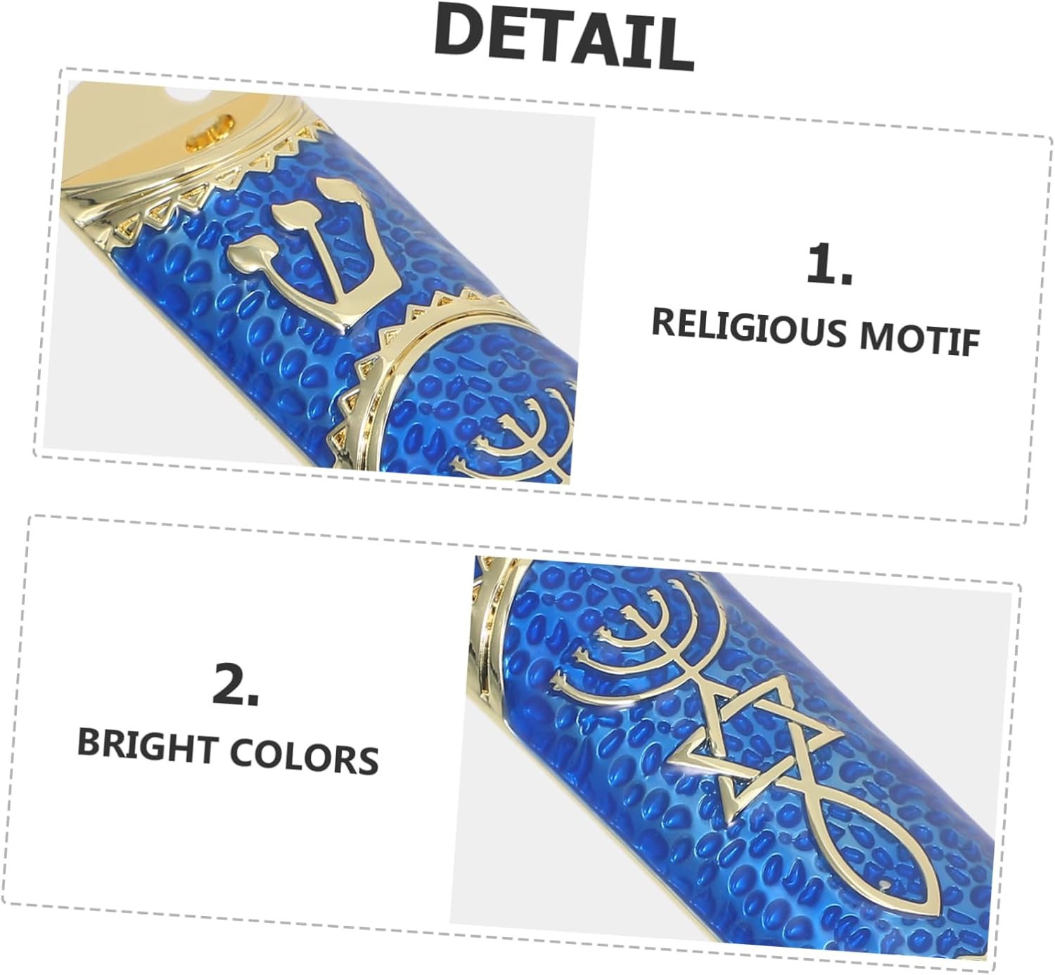 BESTYASH Metal Mezuzah with Scroll for Home Decor and Hanukkah