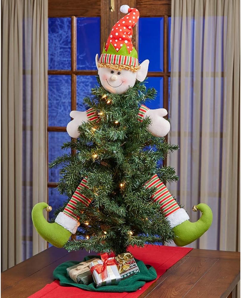 The Lakeside Collection 5-Piece Christmas Elf Wreath Set