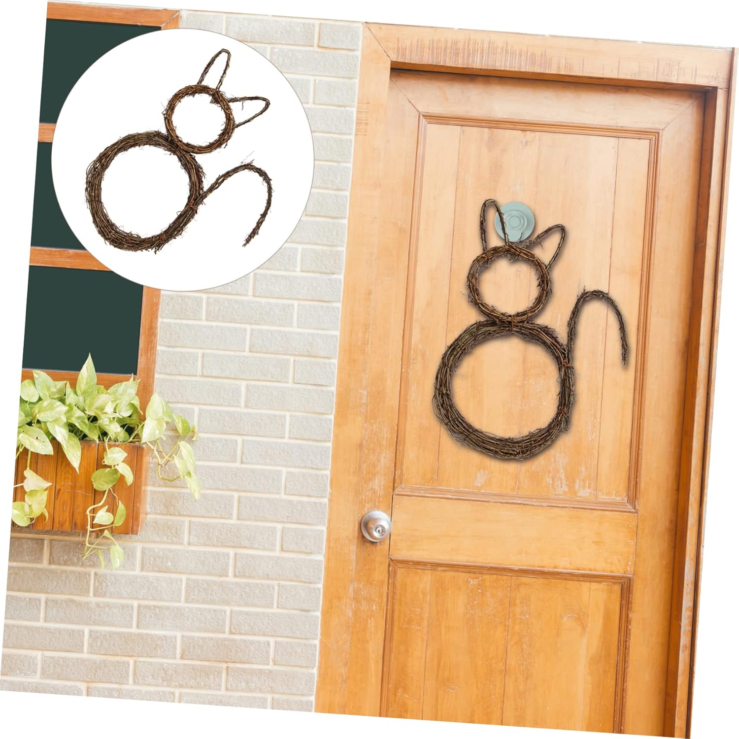 Cat Wreath Small DIY Hanging Garland for Home and Holiday Decor