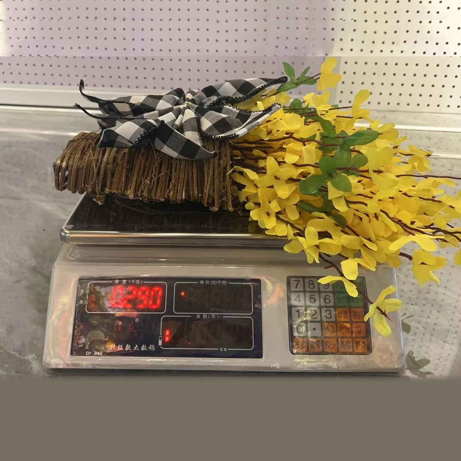 Spring Flower Wreath Basket - Artificial Hydrangea Door Decor