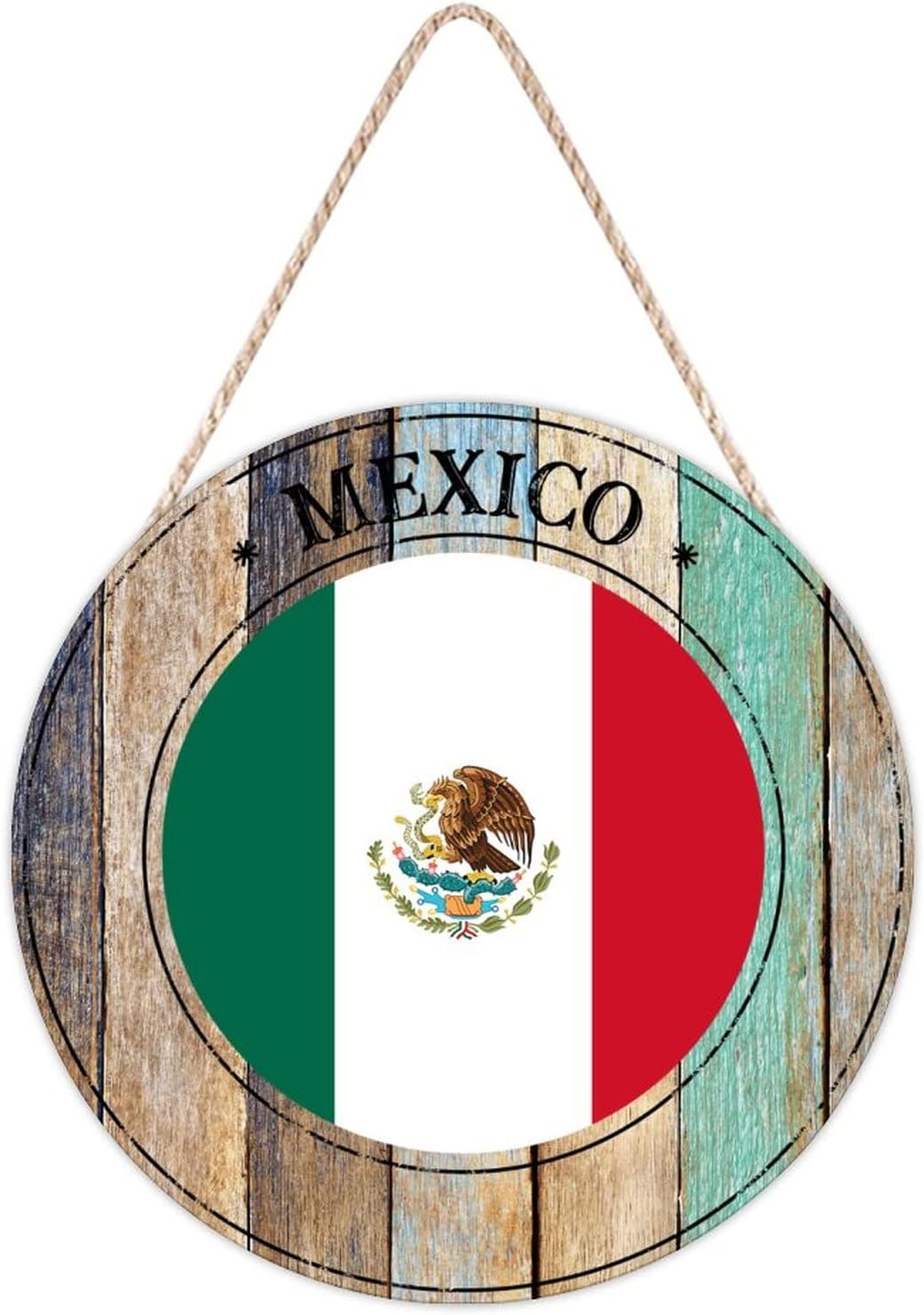 Mexican Farmhouse Door Hanger Wood Sign 10x10