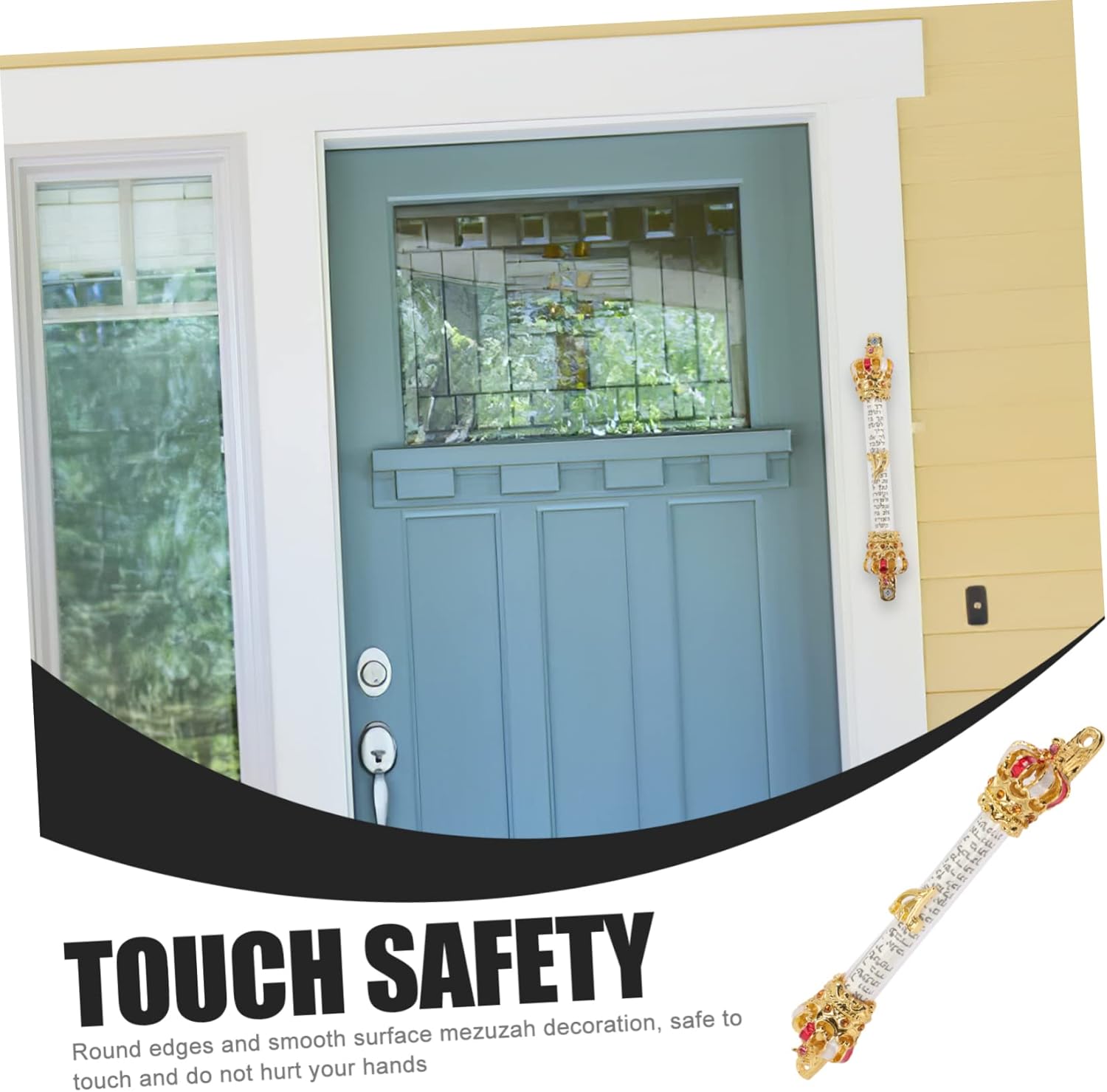 PRETYZOOM Delicate Metal Mezuzah Vintage Style Door Decor