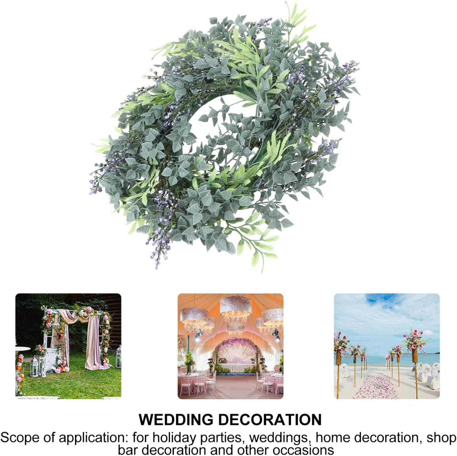 DOITOOL Eucalyptus Wreath for Front Door Decor