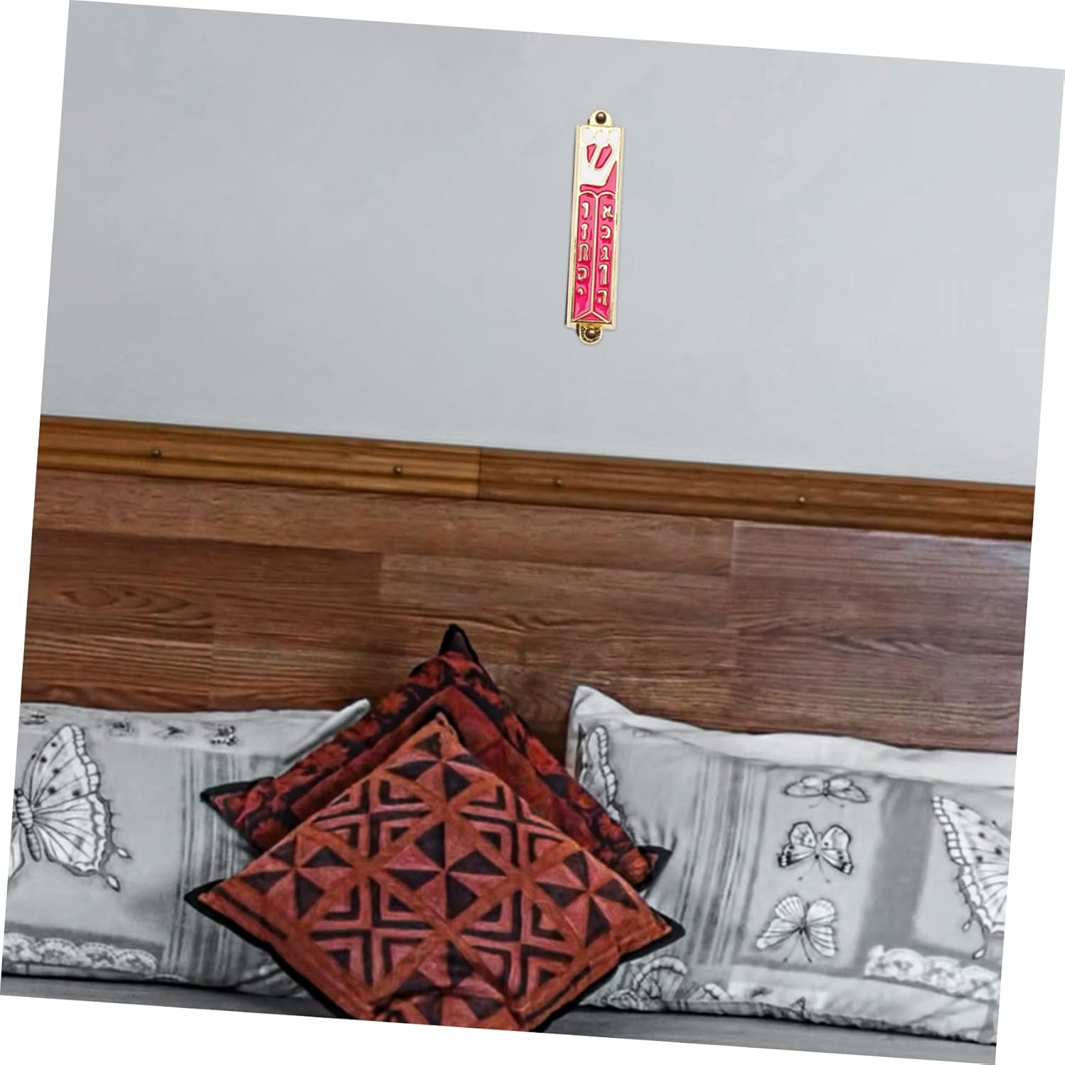 Retro Metal Mezuzah Door Decor Judaica Art