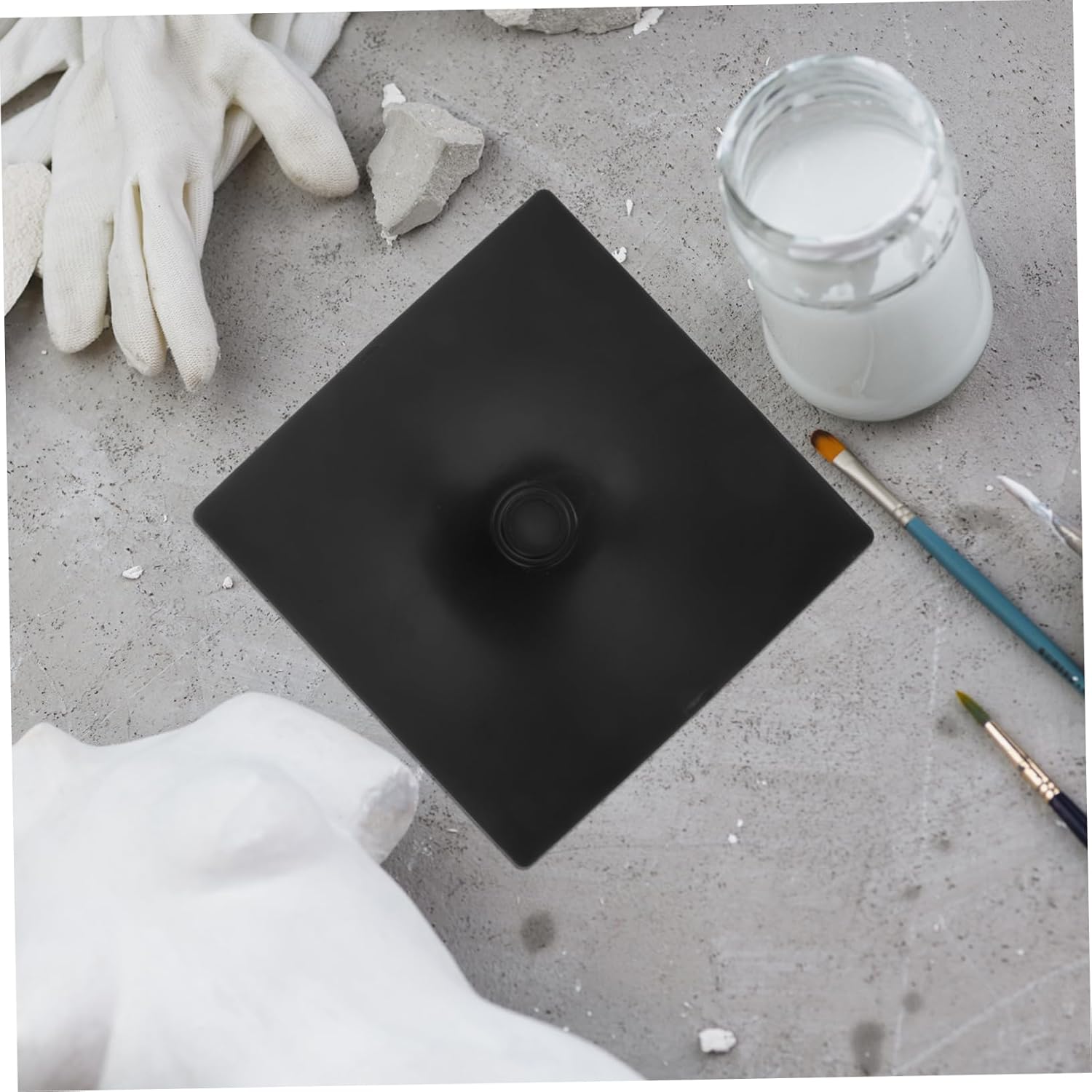 Hand Casting Mold Base Black Square Stand for Display and Crafting