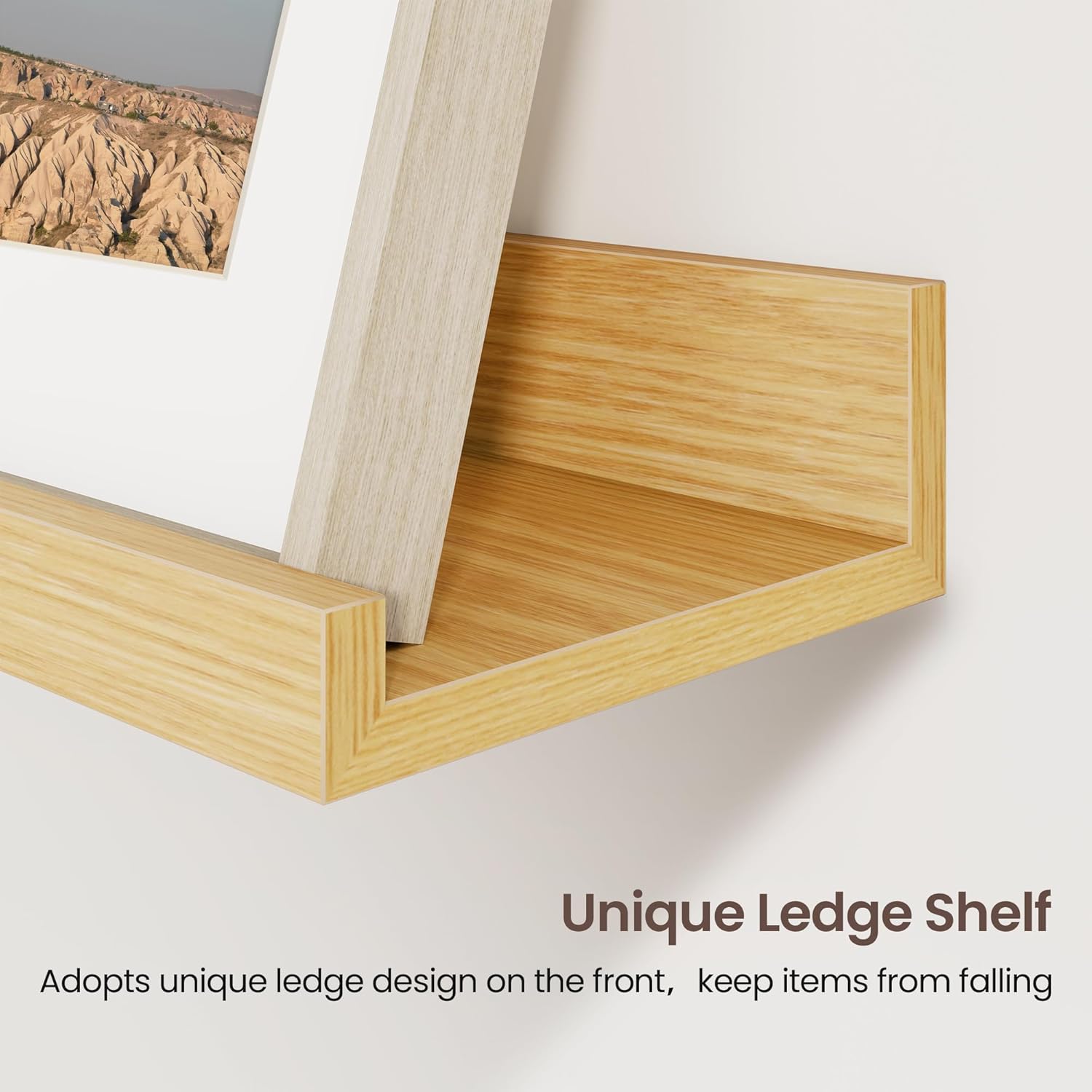 Axeman Floating Shelves Set of 3 - Rustic Wall Ledge Shelves 16 Inch