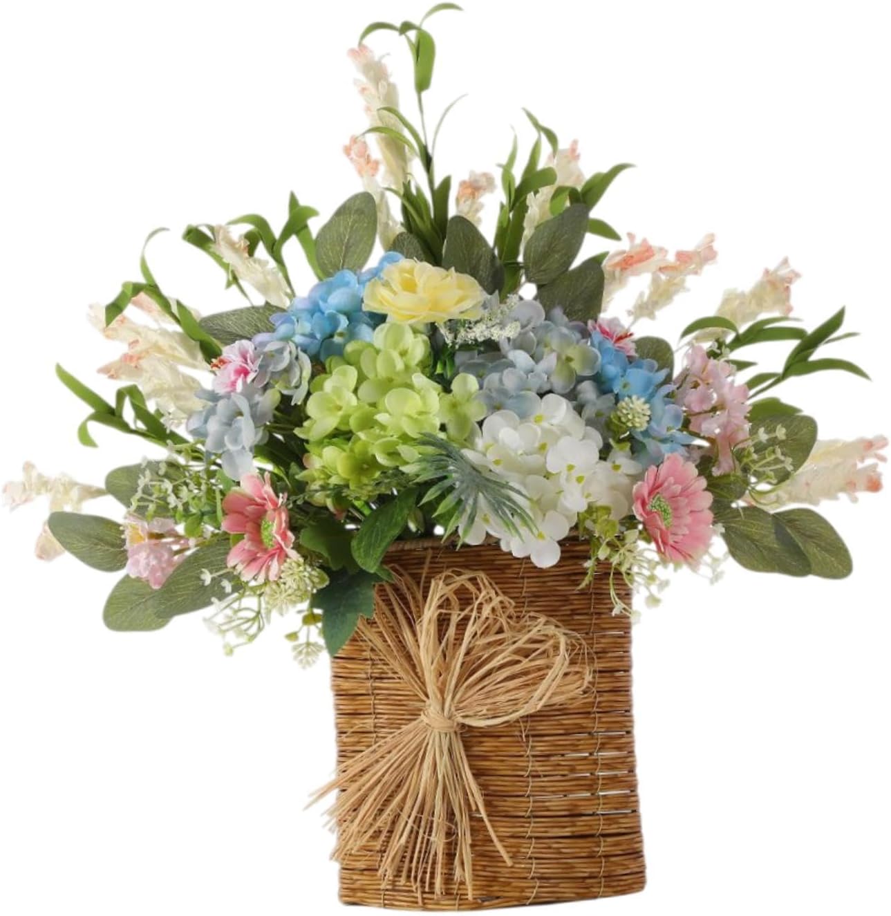 Misppro Door Wreath Artificial Flowers Decor