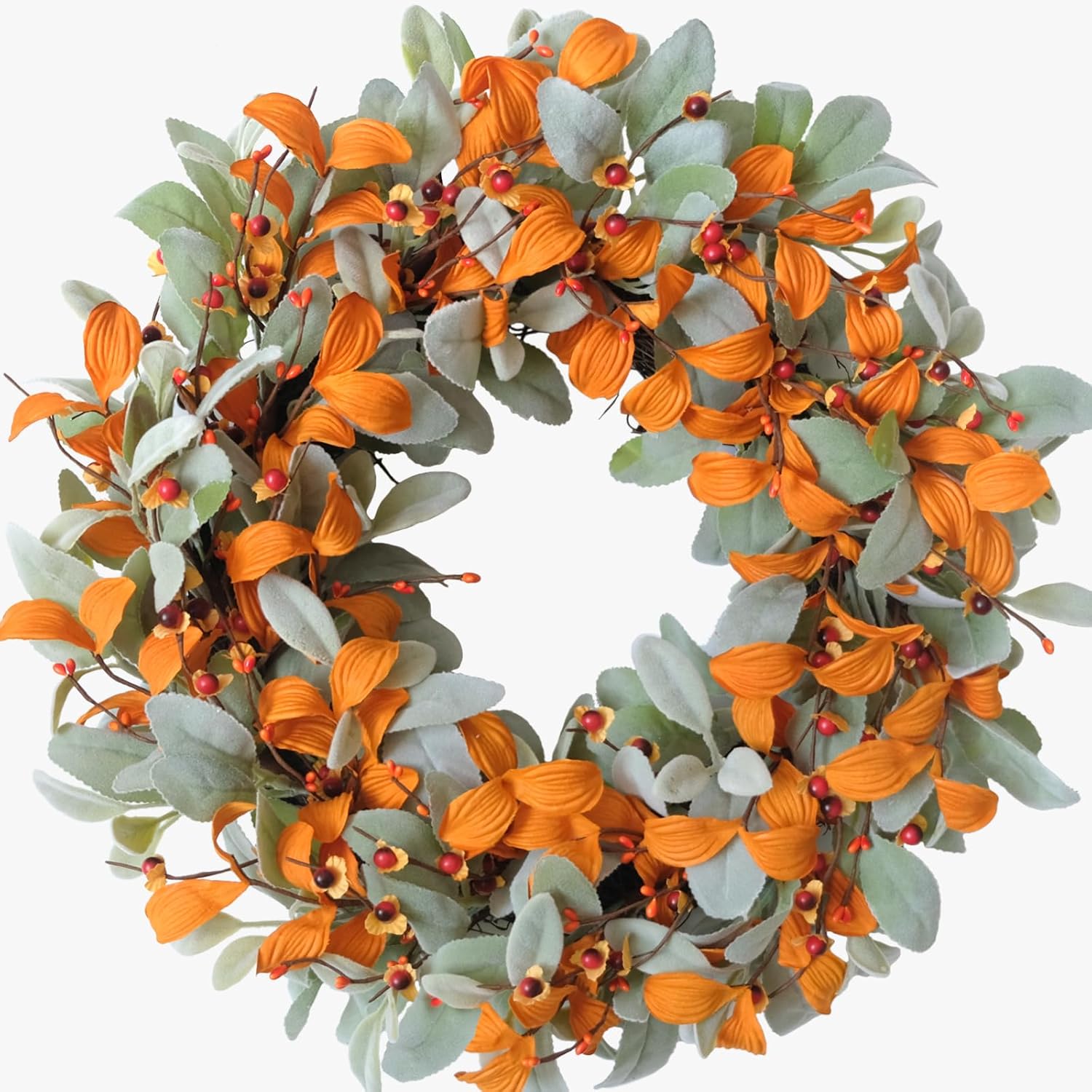 Bibelot 22 Inch Fall Wreath with Hello Fall Sign