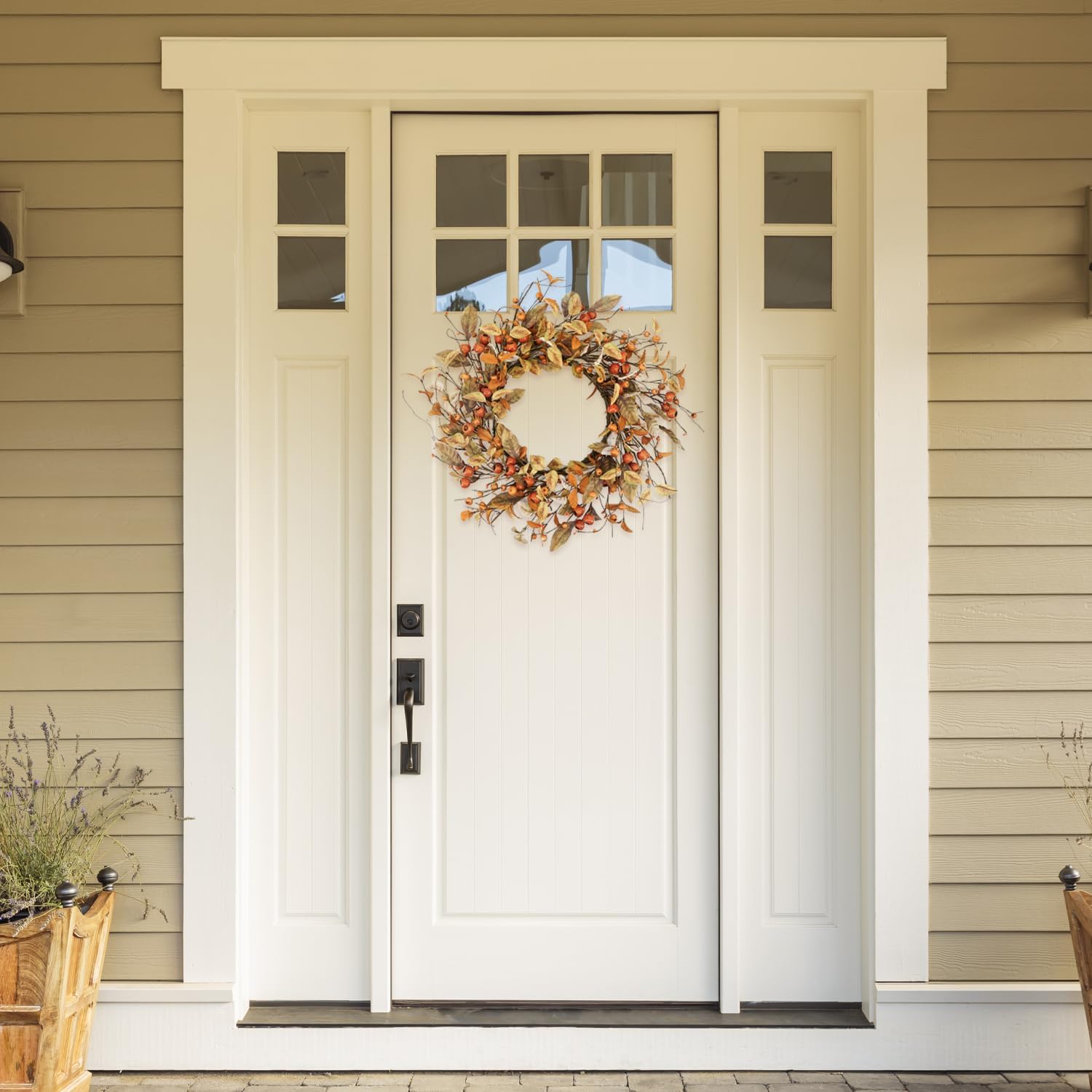 YNYLCHMX 18 Fall Wreath for Front Door