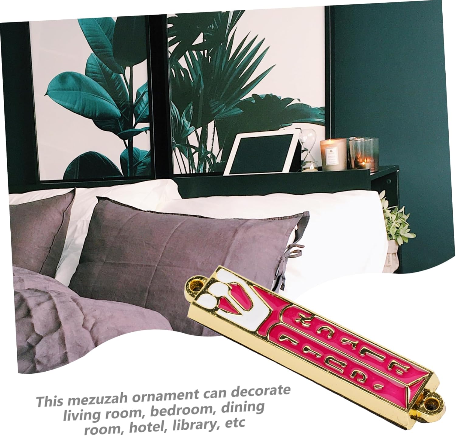 Happyyami Retro Metal Mezuzah Door Hanger Jewish Decorative Signage Religious Craft 1