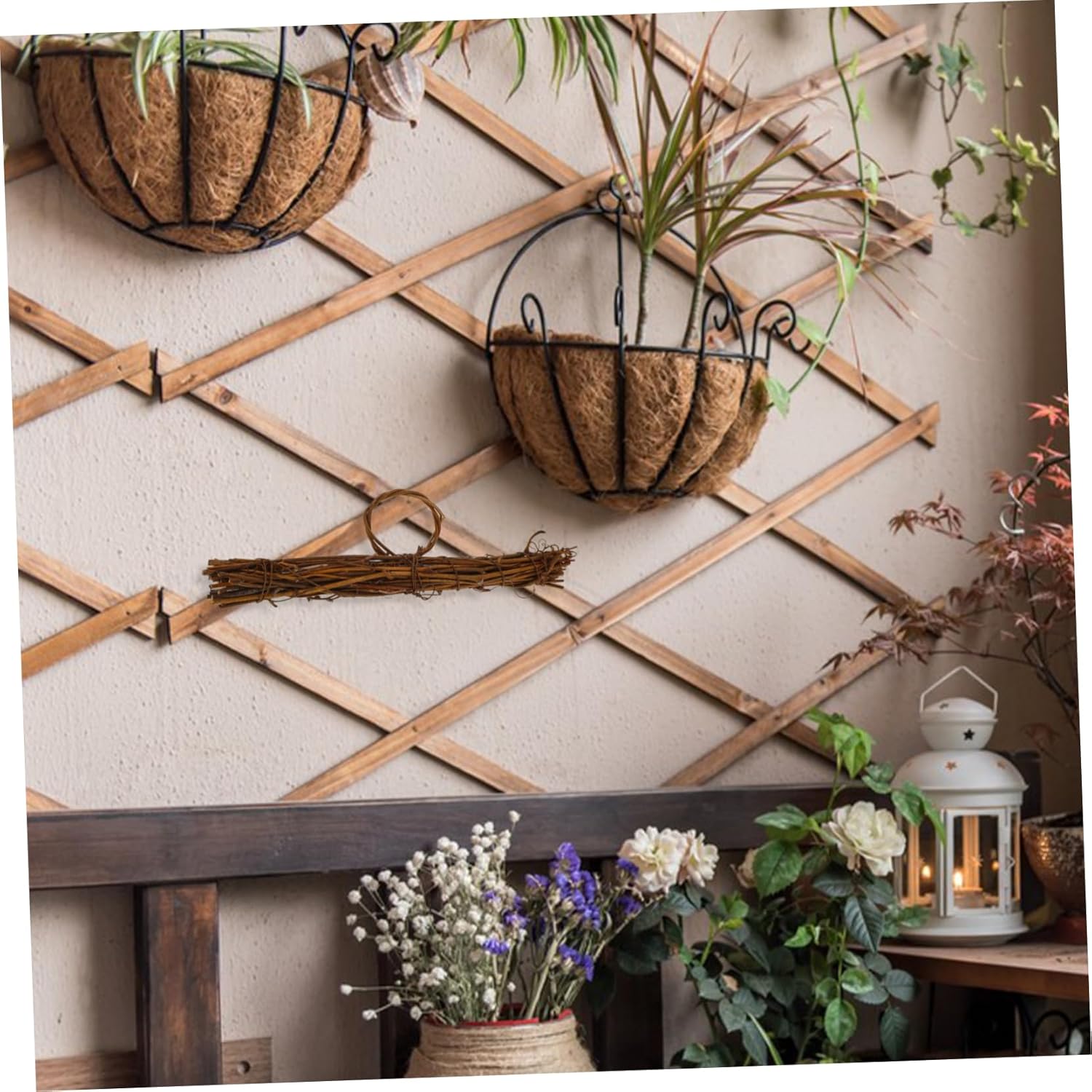 Light Brown Rattan Garland Wreath Front Door Wreath Wicker Wreath Frame DIY Natural Wreaths Hangers