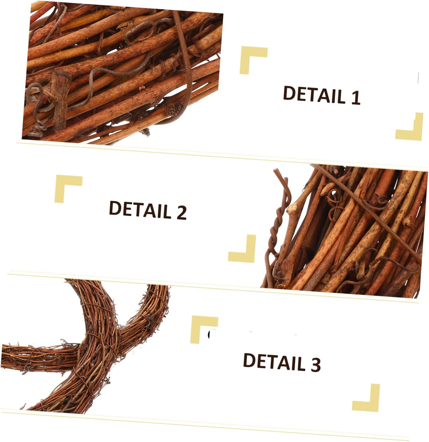 EXCEART 2pcs Artificial Rattan Wreath Garland for Home Decor