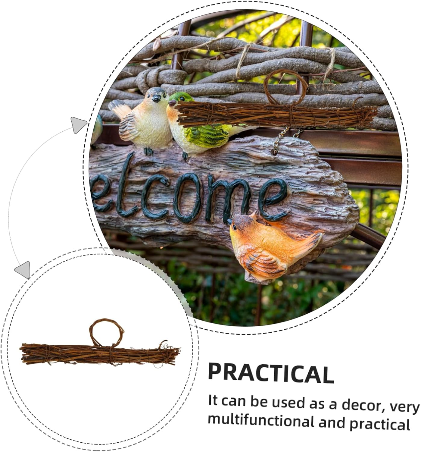 Rattan Wreath Frame for Home and Garden Decor
