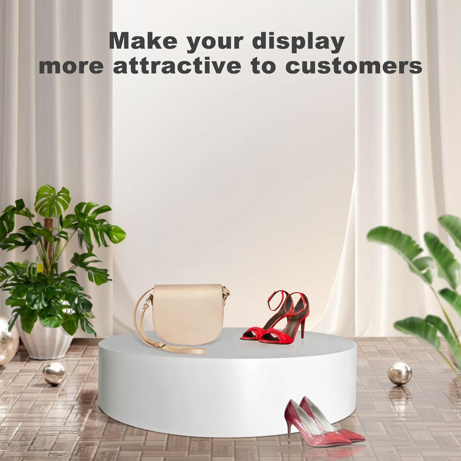 Gainspra Round Mannequin Display Pedestal Stand 236x59in