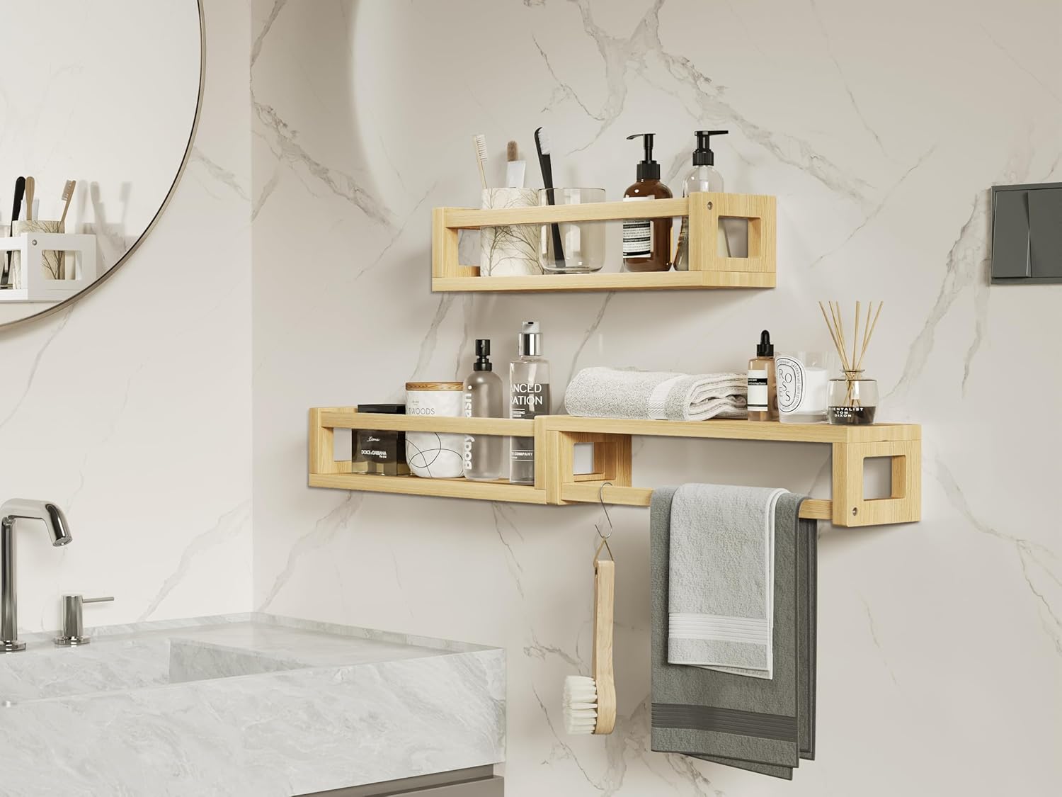 TidyCorner Thick Floating Shelves for Kids and Nursery