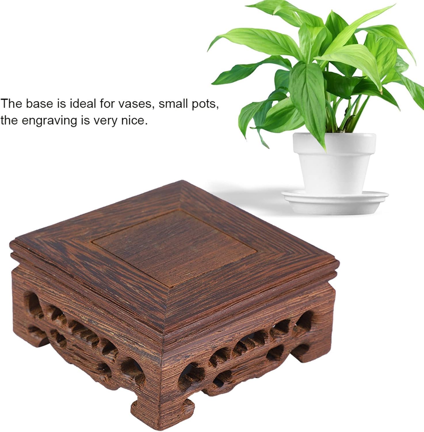 Hapivida Wood Display Stand for Teapot and Vase
