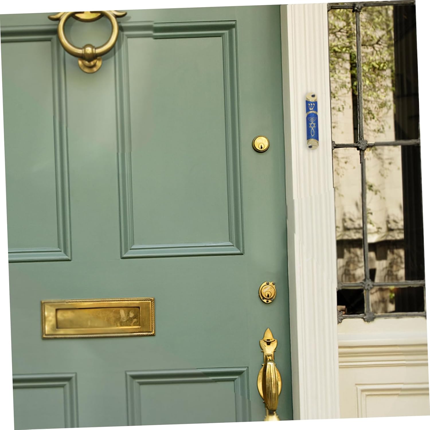 GLEAVI Classic Metal Mezuzah Door Decor Jewish Scroll Catholic Accent