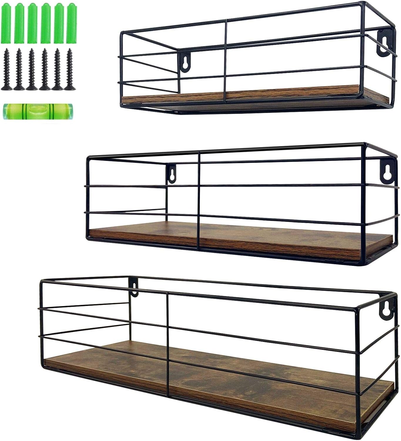 CRUGLA Floating Shelves Wall Mounted Set of 3
