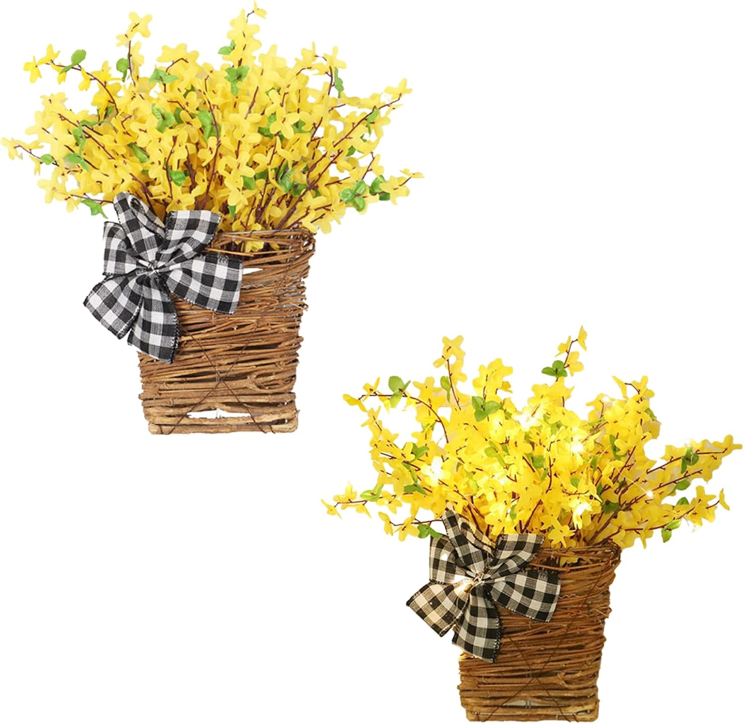 Door Hanger Basket Wreath 157 Inch Spring Decor