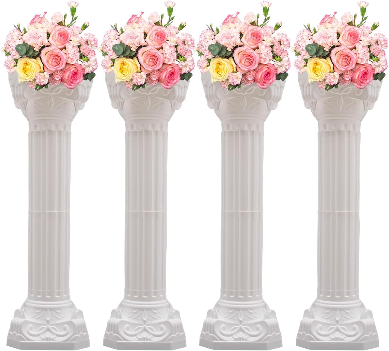 Roman Pillars Decoration Party Flower Pot Columns Set 4Pcs