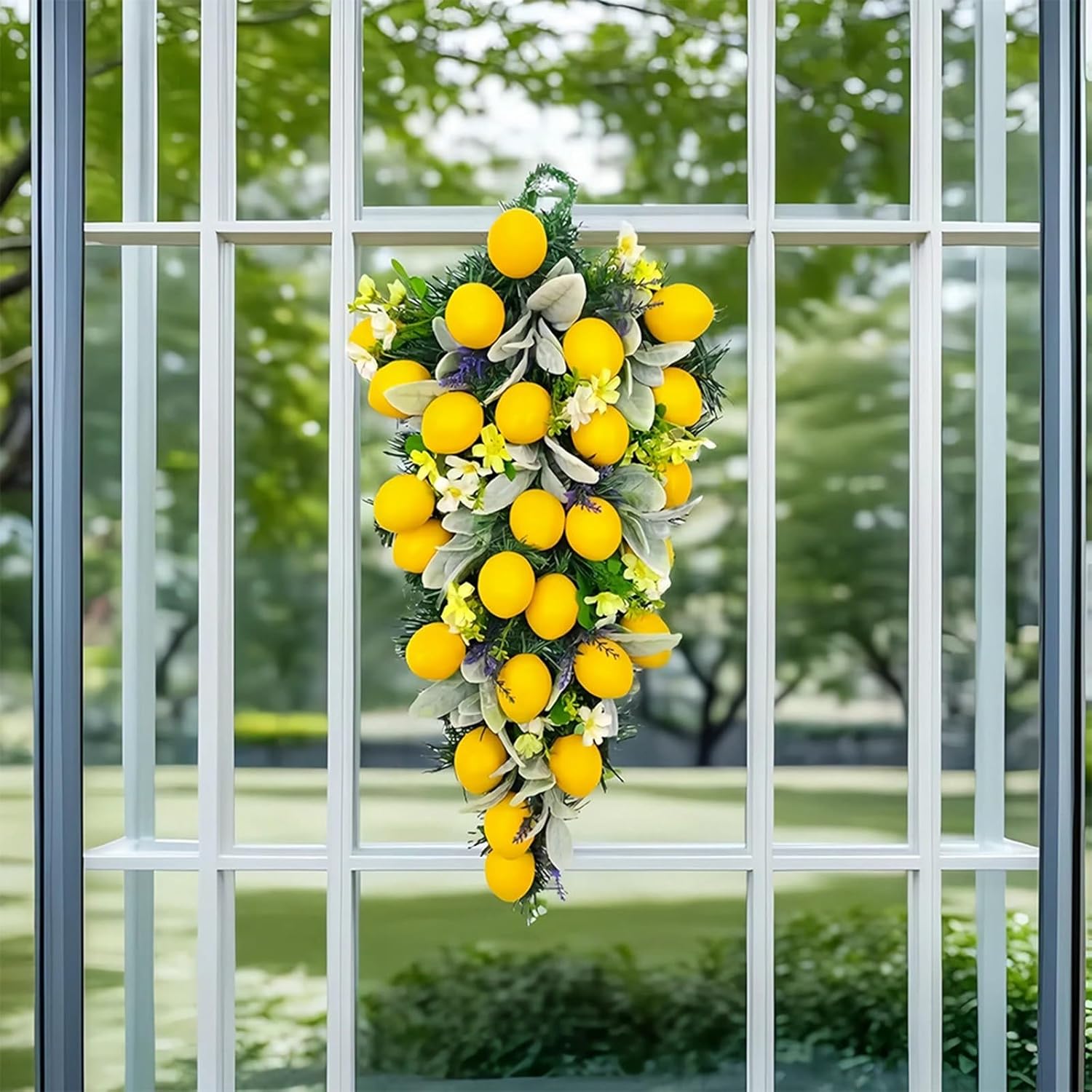 Vibrant Spring Garland Wreath for Front Door